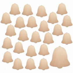 Dzwonek pełny, zawieszka ze sklejki 8 cm zestaw 25szt.