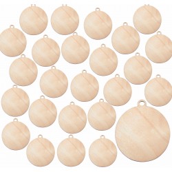Bombka ze sklejki 8cm zestaw 25szt.