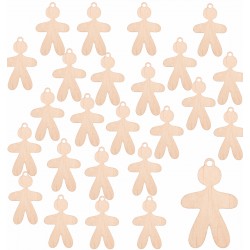 Pan Ciastek Piernik zawieszka ze sklejki 10cm zestaw 25szt.