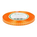Tasiemka ozdobna w kropki 6mm pomarańczowa 23mb