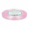 Tasiemka ozdobna w kropki 6mm różowa 22mb