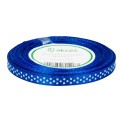 Tasiemka ozdobna w kropki 6mm niebieska 23mb