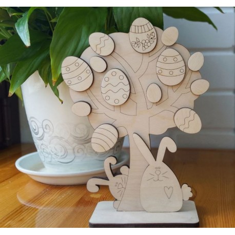 Zajączek ażurowy na podstawce 25 cm