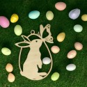 Jajko zawieszka królik z motylkiem na nosie 