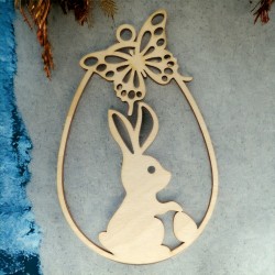 Jajko zawieszka królik motyl i pisanka