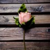 Róża krótka 28 cm pudrowy róż, duża główka