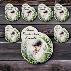 Magnes Podziękowanie dla gości I Komunia Święta 10SZT wybór wzorów