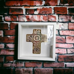 Ramka obraz 3D prezent dla dziecka krzyż modlitwa OJCZE NASZ