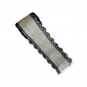 Wstążka jutowa z czarną koronką 6CM/1,8CM PASEK