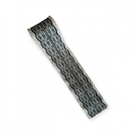 Wstążka jutowa z czarną koronką 6CM/1,8CM