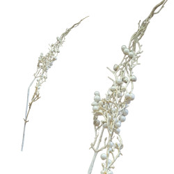 Gałązka pnącze, igliwie ozdobne oszronione, błyszczące 140cm