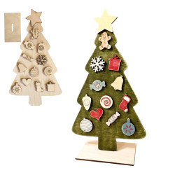 Choinka z ozdobami na podstawce 25cm