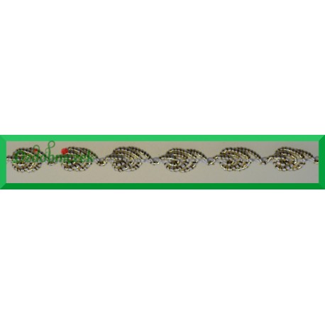 Taśma ślimaczki 1mb perłowo-złota metalizowana