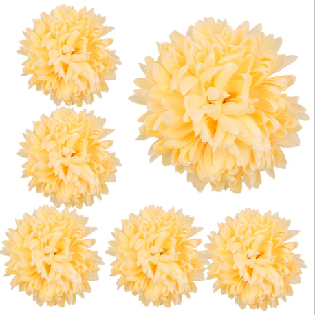 Chryzantema STRZĘPIASTA duża BRĄZOWA, cieniowana - główka kwiatowa 14cm/6szt