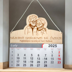 KALENDARZ prezent na DZIEŃ BABCI, DZIADKA z grawerem