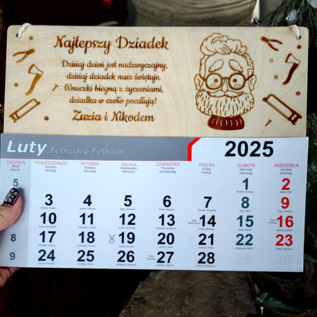 KALENDARZ prezent na DZIEŃ BABCI z grawerem