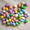 Jajeczka mini nakrapiane pastelowy mix kolorów  2 cm /100 szt. KR403