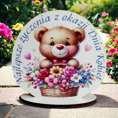 Brelok na Dzień Kobiet, biały hdf, WZORY