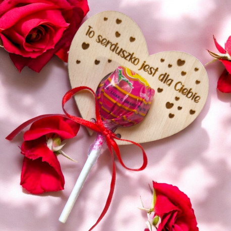 Słodki miś na Walentynki dla chłopczyka i dziewczynki, na lizak Dzień Kobiet, chłopaka, dziecka