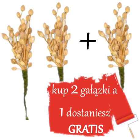 Suszone OWOCE JAGODY, kuleczki, susz ozdobny wiązka ŻÓŁTE - 2+ 1 gratis
