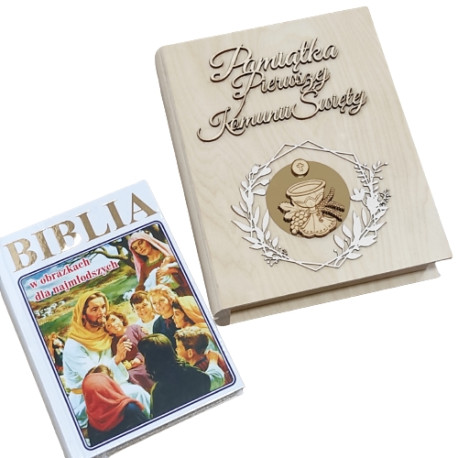 Pamiątka I Komunia Święta, pudelko na Biblię WZORY DO WYBORU