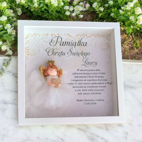 Obraz 3D anioł pamiątka Chrztu Świętego