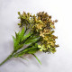 Bukiet gałązek, listki, kwiatuszki i pączki - 36cm - oliwka