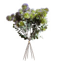 Bukiet eukaliptus i czosnek - 34cm - fiolet