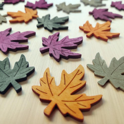 Zestaw drewnianych listków klonu 24szt.