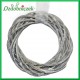 Wianek wiklinowy szary 25 cm duży 