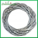 Wianek wiklinowy szary 30 cm duży 