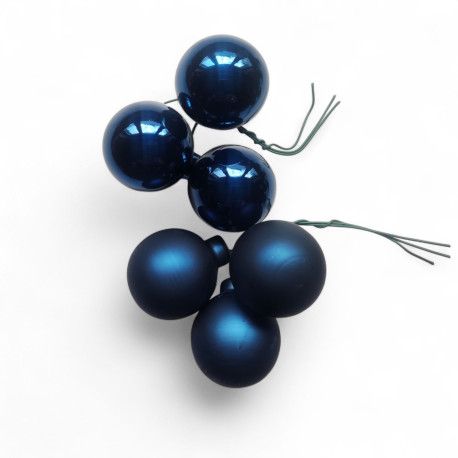 Bombki szklane na druciku CHABROWE 3cm/18szt