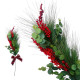 Gałązka igliwie, jarzębina, eukaliptus, z kokardą - 78cm