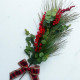Gałązka igliwie, jarzębina, eukaliptus, z kokardą - 78cm
