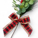Gałązka igliwie, jarzębina, eukaliptus, z kokardą - 78cm
