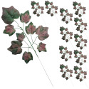 Zestaw 12szt Liścia jesiennego klonu, omszały, zielono-bordowy 59cm