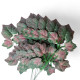 Zestaw 12szt Liścia jesiennego klonu, omszały, zielono-bordowy 59cm
