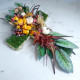 Gałązka jesienna z paprocią, dyniami welurowymi i listkami - 39cm