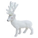 Renifer welurowy, biały - 15cm