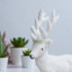 Renifer welurowy, biały - 15cm