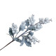 Zimowa omszała gałązka jagódki i ostrokrzew - 53cm - BIAŁA - ECE1734