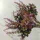Bukiet jagódki, wrzosy,eukaliptus i kwiatuszki mini - oberżyna - 38cm/8szt