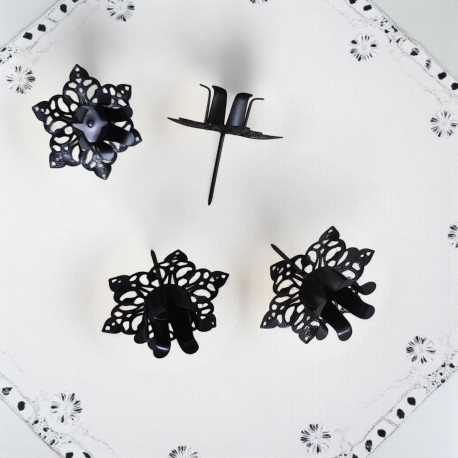 Podstawka pod świece stożkowe 6szt, złote na piku