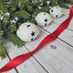 Dzwonki metalowe białe 5cm/3szt