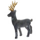 Renifer welurowy, biały - 15cm