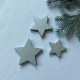 Ażurowe śnieżynki z gwiazdką białe i srebrne 12szt.