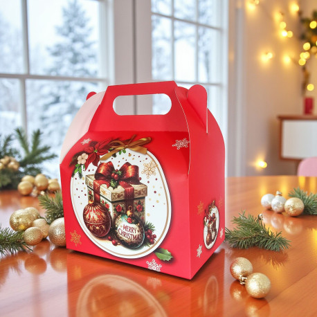 Pudełko składane prezentowe - bombki - zestaw 12 szt