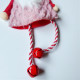  Skrzat krasnal różowy z cekinami i dzwoneczkami, zawieszka