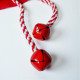  Skrzat krasnal czerwony z cekinami i dzwoneczkami, zawieszka