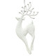 Renifer zawieszka 14cm biała brokatowa